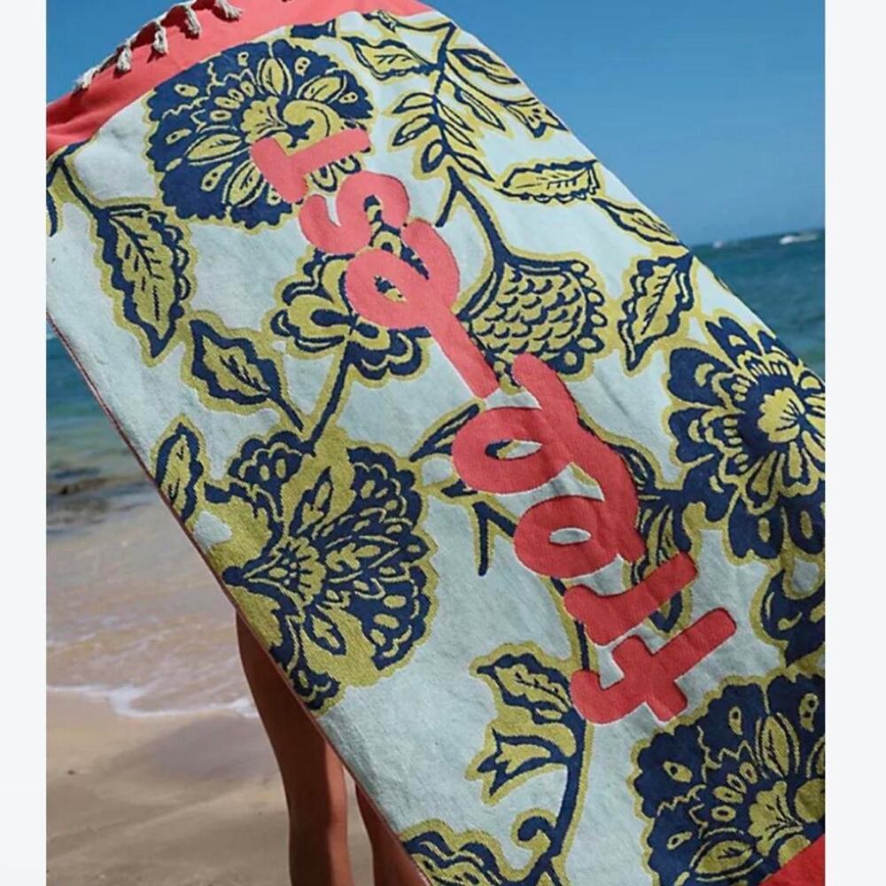 Free People $78 Eden Fringe Beach Towel new in bag